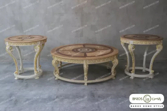 میز جلو مبلی و عسلی مدل الینا با صفحه معرق باروس (2)