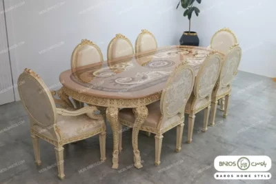 میز ناهار خوری سلطنتی الینا با صفحه معرق باروس (3)