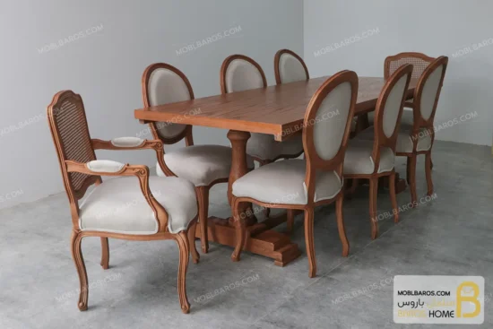میز ناهارخوری ۸ نفره دکورا کد ۵ خرید میز ناهار خوری باروس 47 3