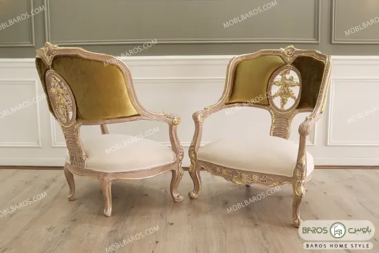 مبل کلاسیک لوکس و منبتی جدید نوادا کد ۳ باروس (8)
