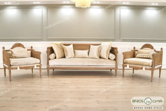 مبلمان ۵ نفره کاجی کد ۸ باروس (1)