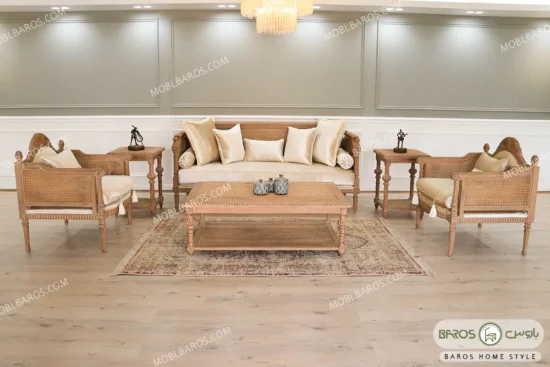 مبلمان ۵ نفره کاجی کد ۸ باروس (3)