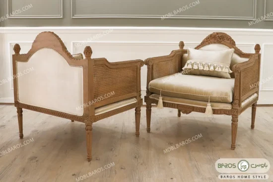 مبلمان ۵ نفره کاجی کد ۸ باروس (7)