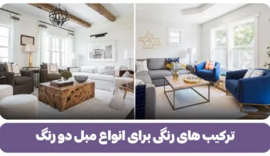 ترکیب های رنگی برای انواع مبل دو رنگ