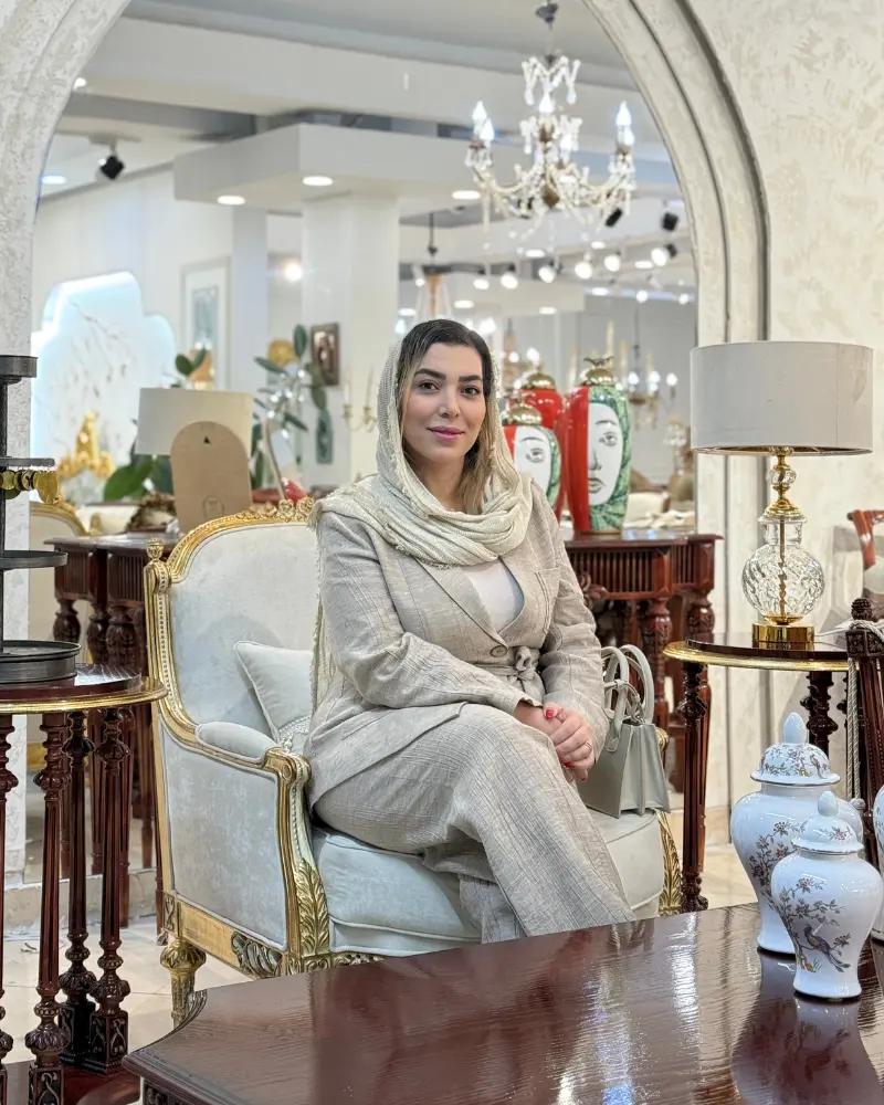 مرجان کیا در نمایشگاه جدید مبل باروس
