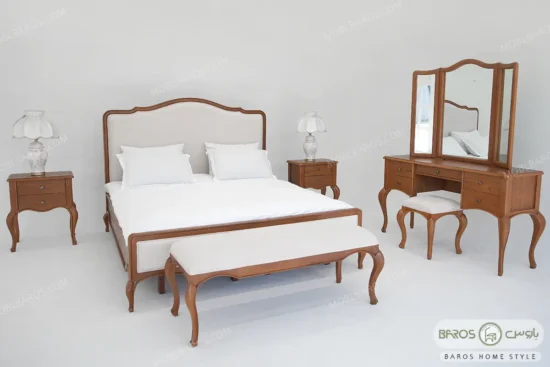سرویس خواب دو نفره چوبی شاین (2)