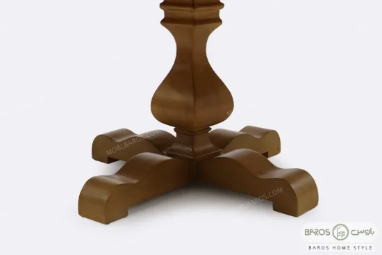 میز ناهار خوری ساده گرد دکورا با صندلی کاجی (1)