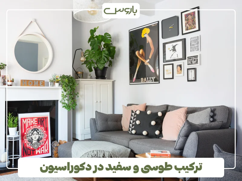 ترکیب طوسی و سفید در دکوراسیون