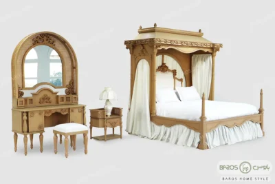 سرویس خواب دو نفره چوبی سرن (12)