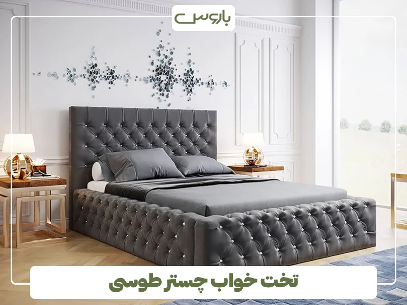 تخت خواب چستر طوسی