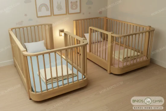تخت خواب کودک تمام چوب جولیا (2)