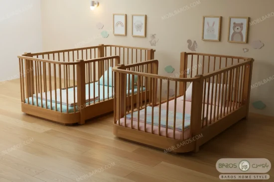 تخت خواب کودک تمام چوب جولیا (5)