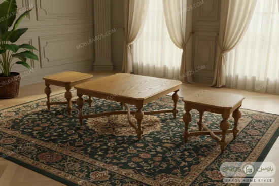 مبل + جلومبلی عسلی + ناهارخوری + میز تلویزیون آماده ارسال فوری کد ۴ (4)
