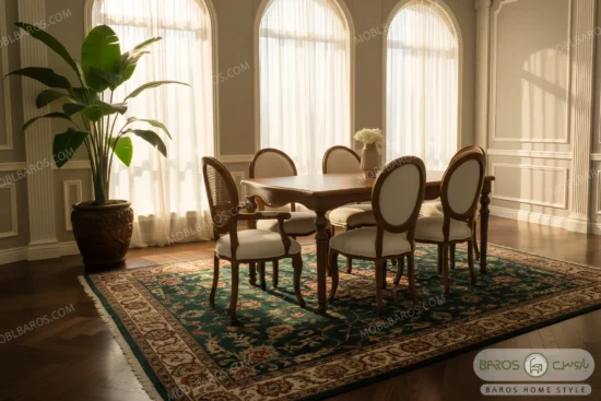 مبل + جلومبلی عسلی + ناهارخوری + میز تلویزیون آماده ارسال فوری کد ۴ (6)
