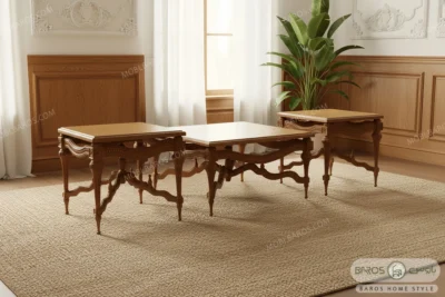 میز جلو مبلی عسلی صفحه چوب مصری