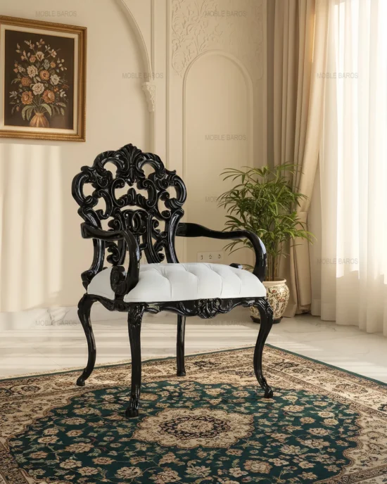 مبل کلاسیک کینگ مشکی (1)