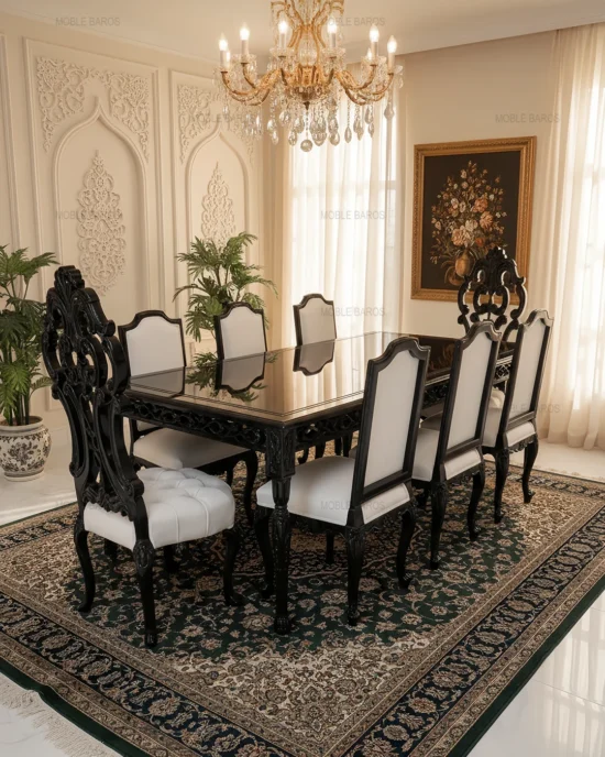 میز ناهار خوری ساوین کد ۲ با صندلی رومینا و کینگ (2)