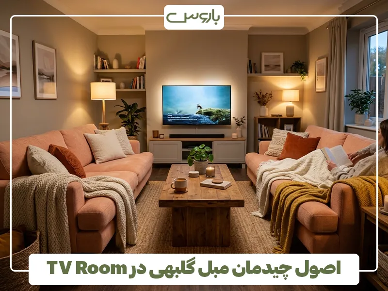 اصول چیدمان مبل گلبهی در TV Room اصول چیدمان مبل گلبهی در TV Room