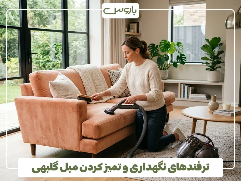 ترفندهای نگهداری و تمیز کردن مبل گلبهی ترفندهای نگهداری و تمیز کردن مبل گلبهی