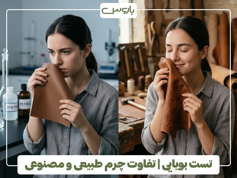 تست بویایی تفاوت چرم طبیعی و مصنوعی تست بویایی تفاوت چرم طبیعی و مصنوعی