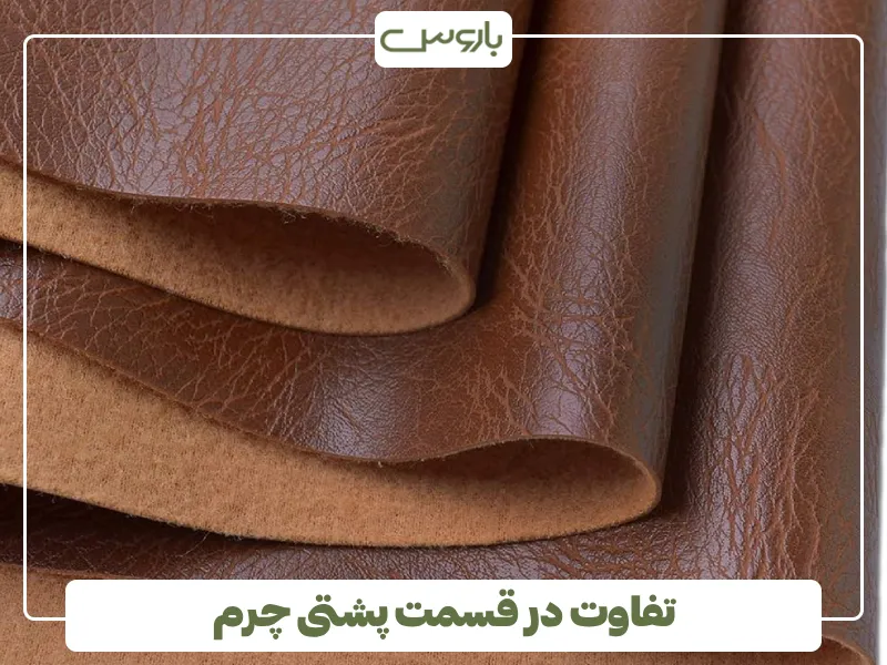 تفاوت در قسمت پشتی چرم تفاوت در قسمت پشتی چرم