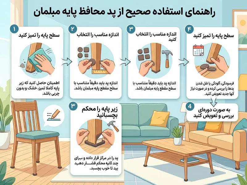 نکات مهم استفاده از زیر پایه مبلی نکات مهم استفاده از زیر پایه مبلی