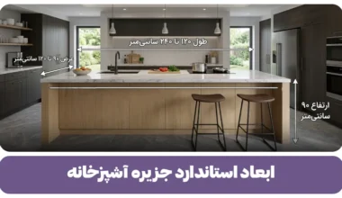 ابعاد استاندارد جزیره آشپزخانه