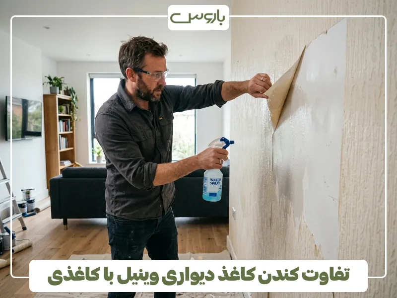 تفاوت کندن کاغذ دیواری وینیل با کاغذی (1)