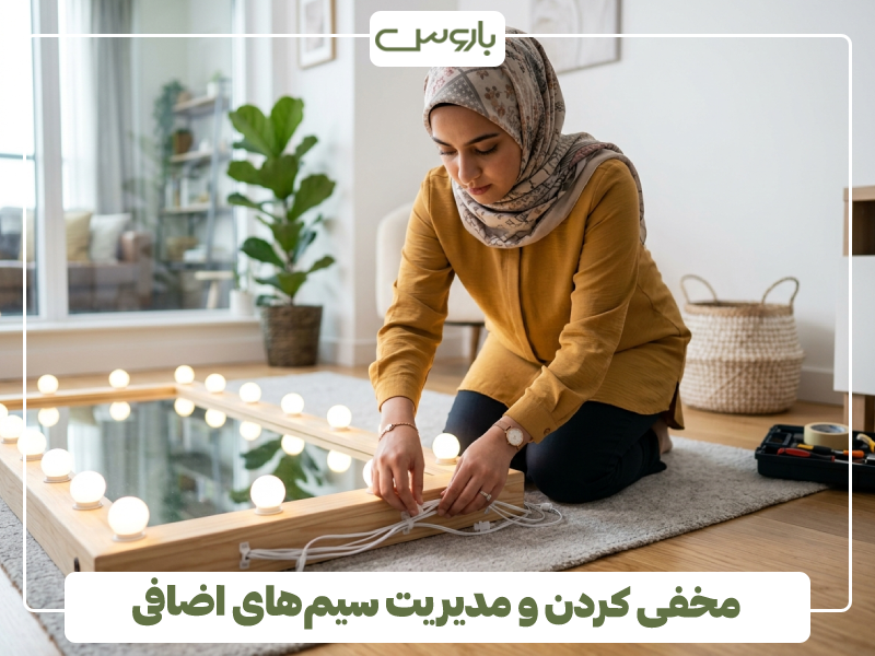 مخفی کردن و مدیریت سیم های اضافی