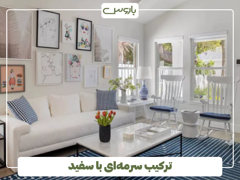ترکیب سرمه ای با سفید ترکیب سرمه ای با سفید