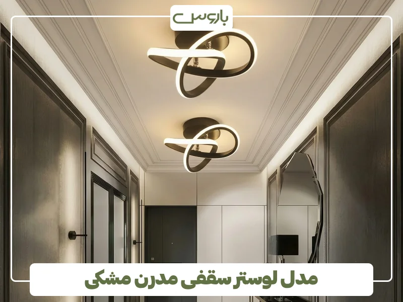 مدل لوستر سقفی مدرن مشکی (1)