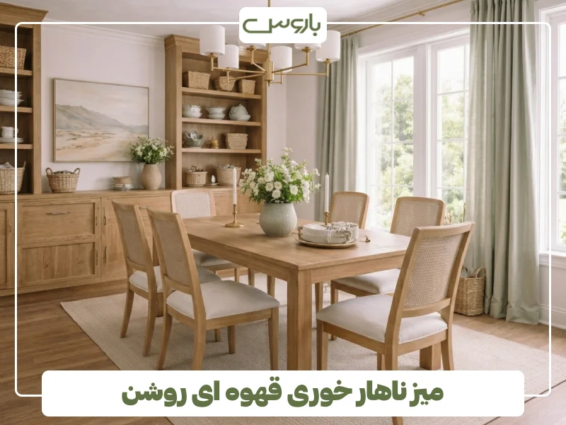 میز ناهار خوری قهوه ای روشن (1) میز ناهار خوری قهوه ای روشن (1)