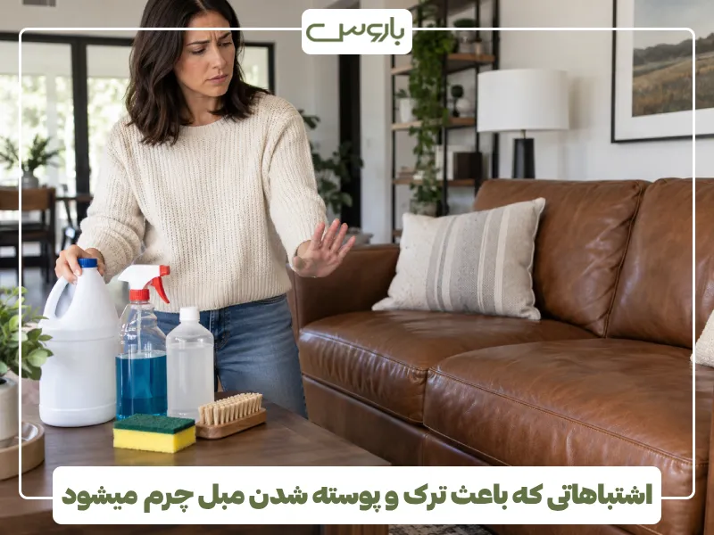 اشتباهاتی که باعث ترک و پوسته شدن مبل چرم میشود