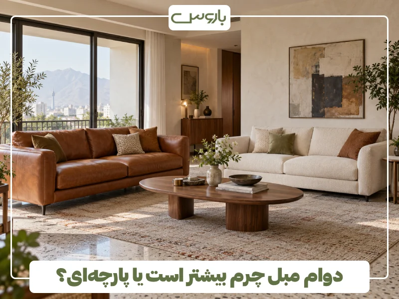 دوام مبل چرم بیشتر است یا پارچه ای؟ دوام مبل چرم بیشتر است یا پارچه ای؟